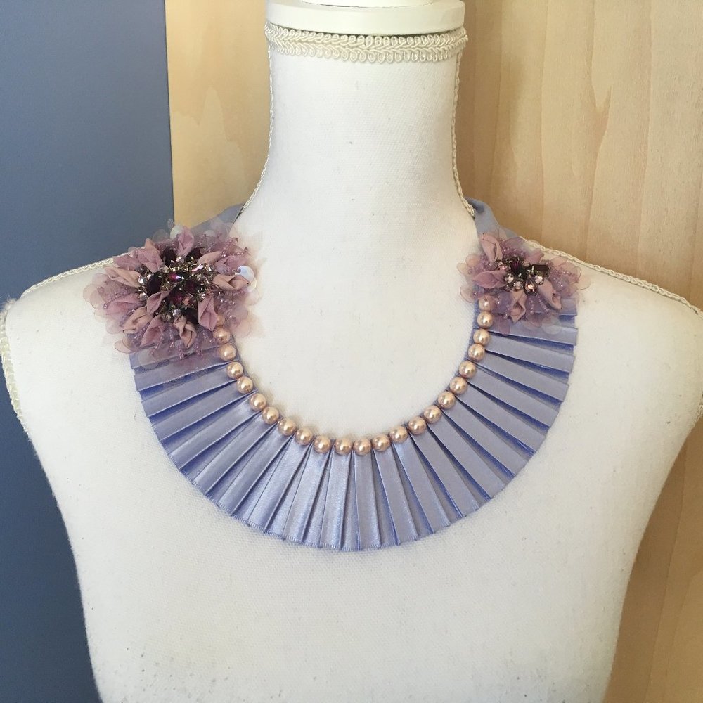 Ranjana Khan Ribbon and Pink Pearl Necklace